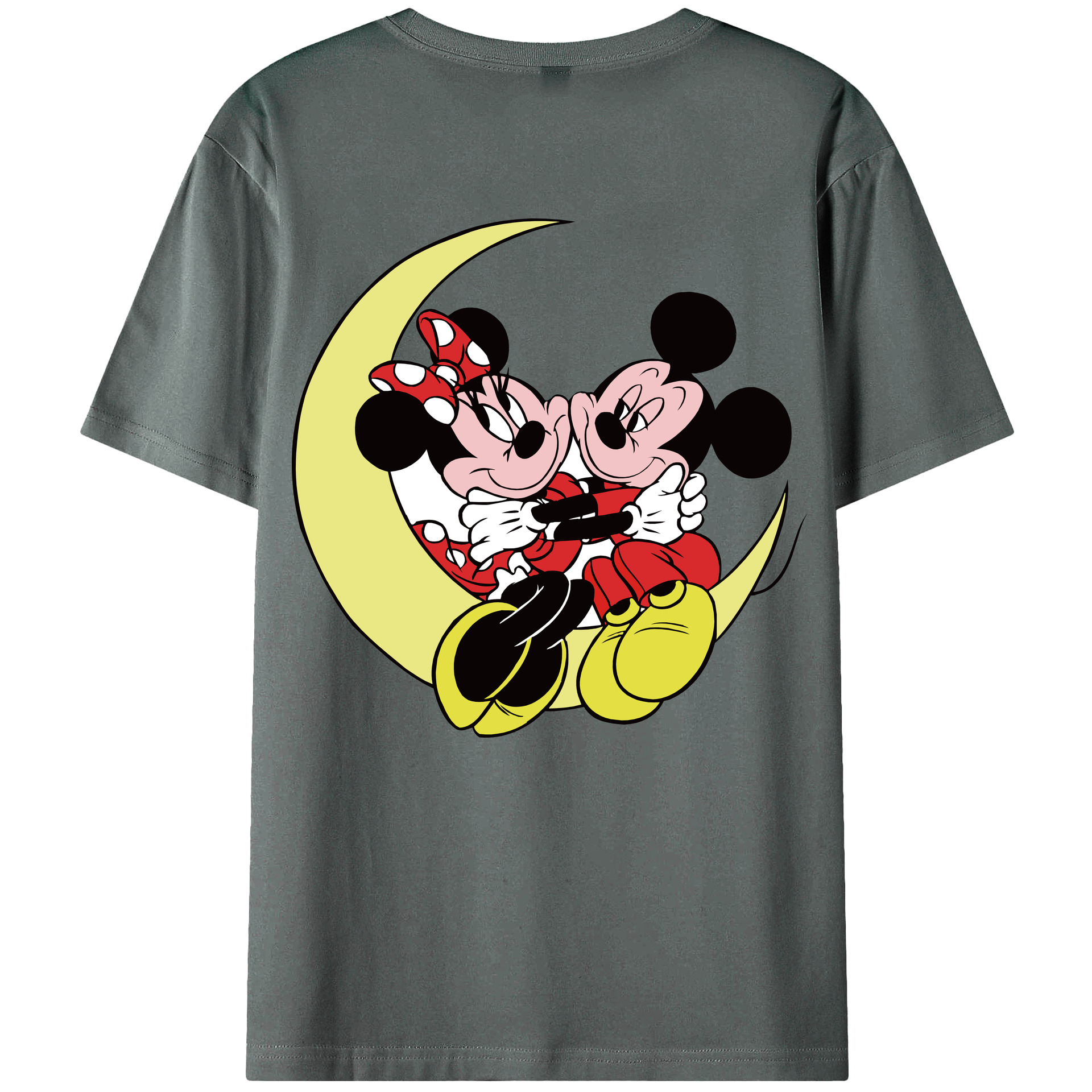 （画像用） ミッキーマウス Mickey Mouse 綿100％半袖Tシャツ（背面プリント）